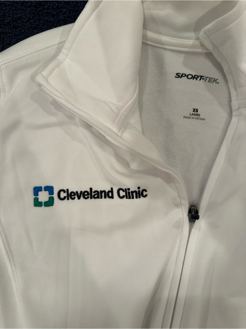 Sport-Tek Cleveland Clinic White Full-Zip Ladies Jacket with Embroidered Logo